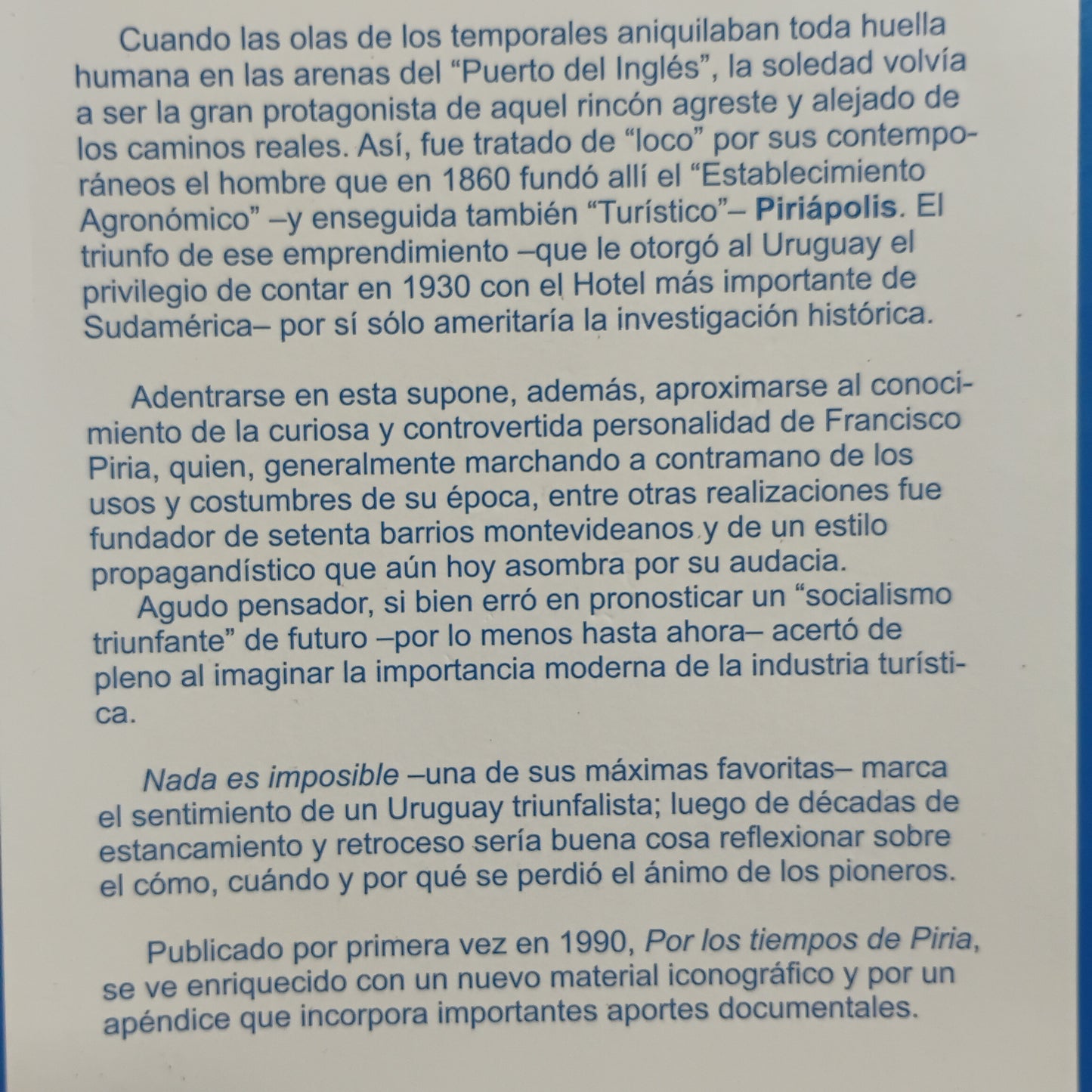Por los tiempos de Francisco Piria - Luis Martínez Cherro