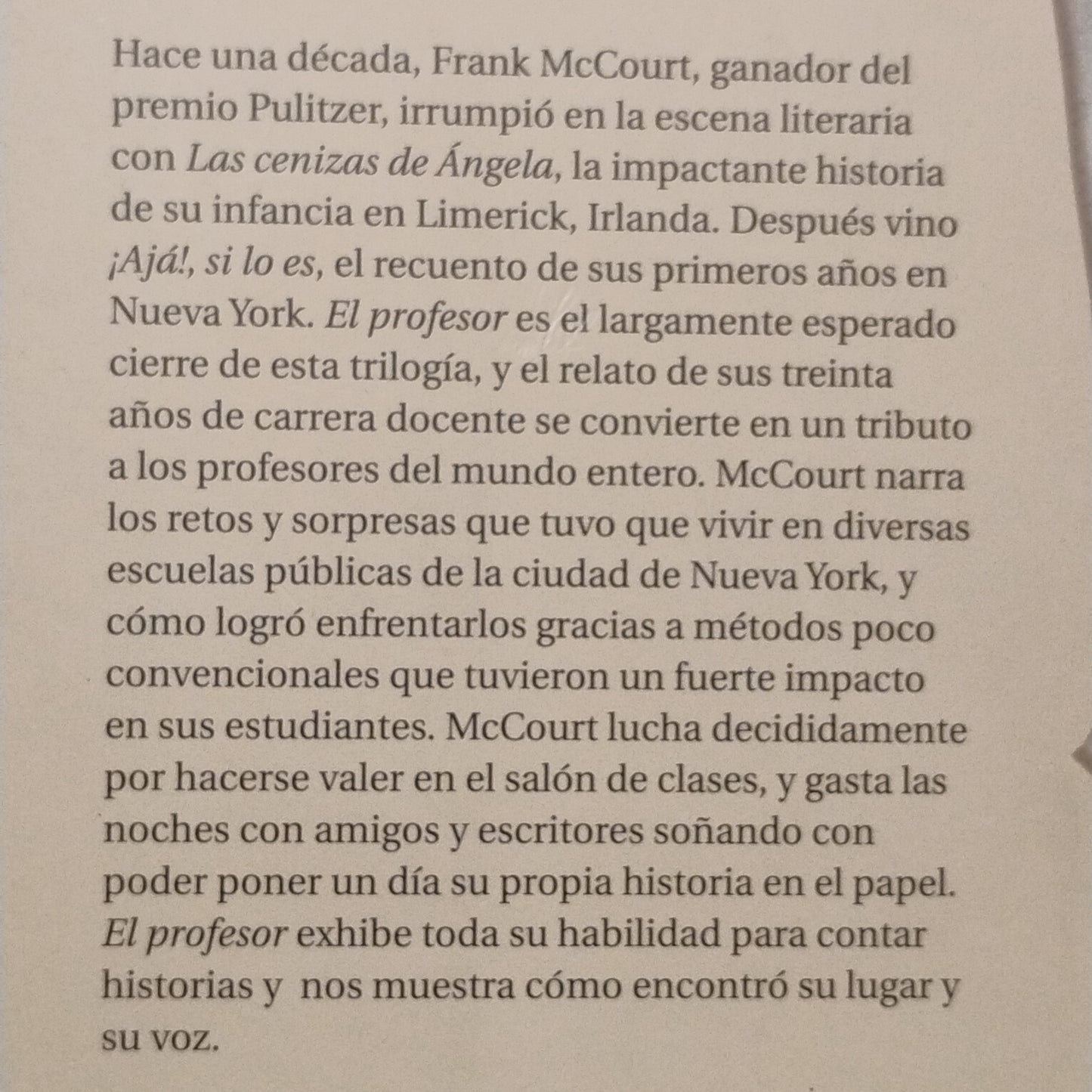 El profesor - Frank McCourt