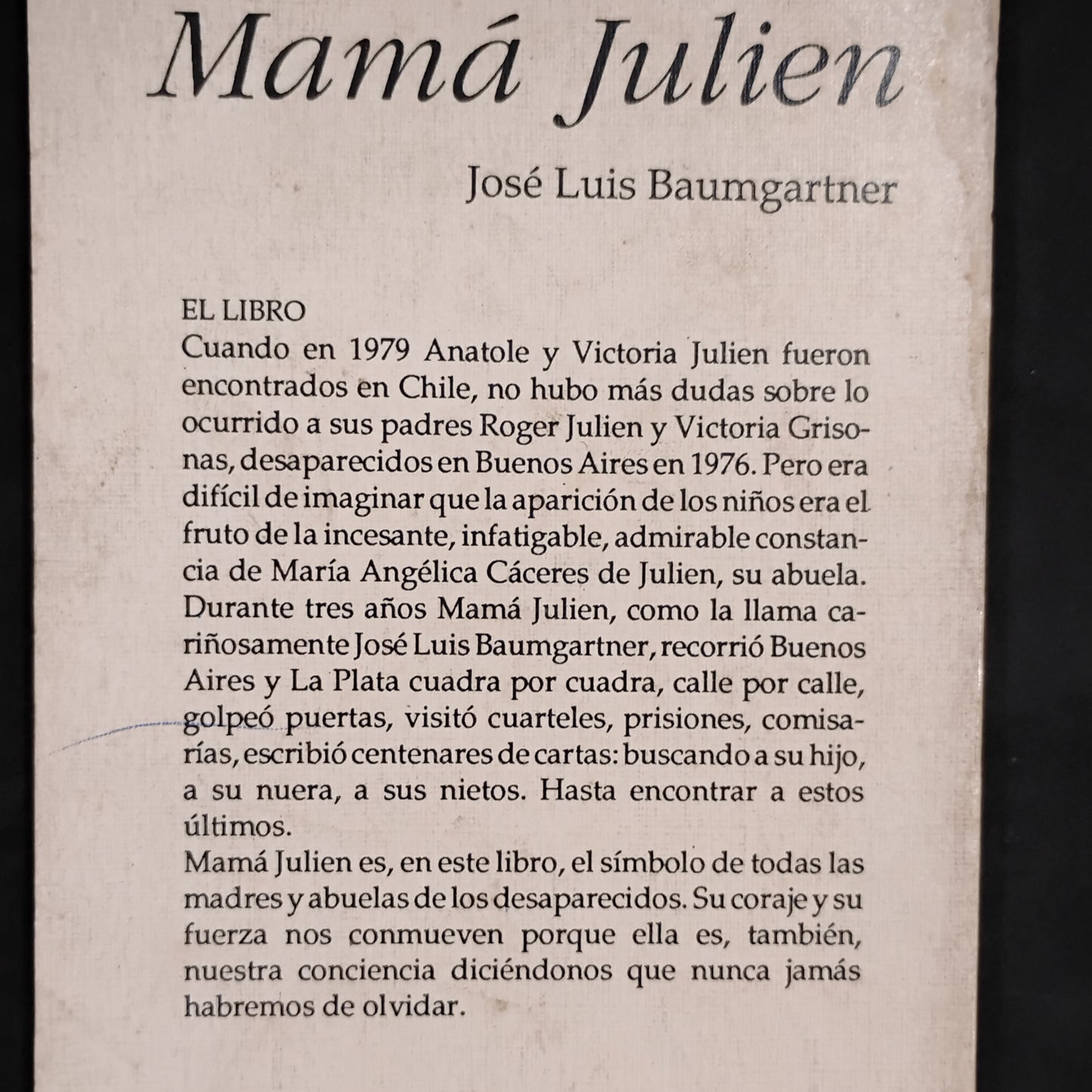 Mamá Julien - José Luis Baumgartner