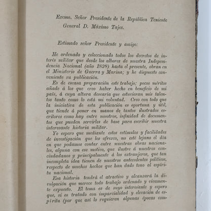 RECOPILACIÓN DE DECRETOS MILITARES (1828–1889) Tomo I - Coronel de Artillería Pedro de León (Compilador)