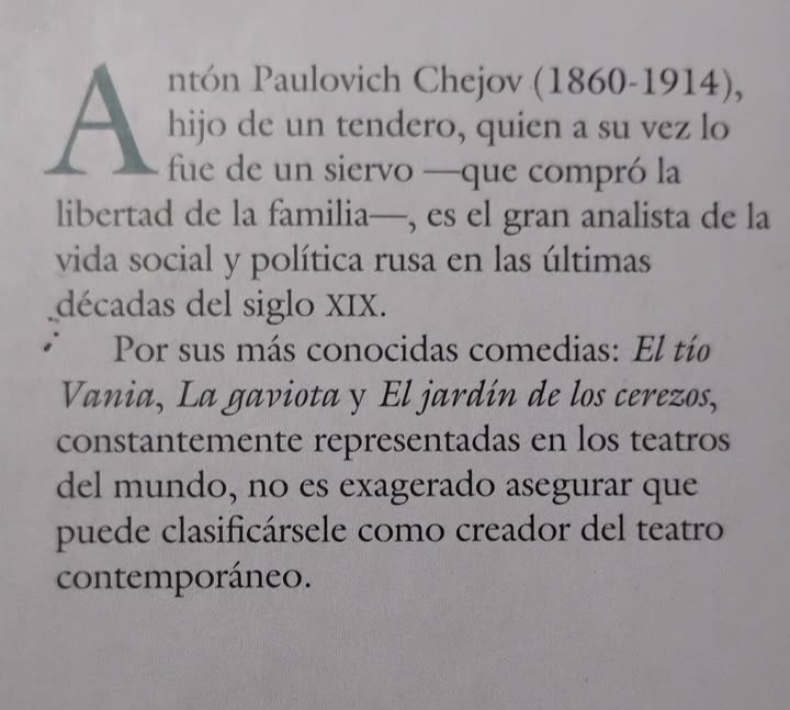 EL TÍO VANIA. LA GAVIOTA. EL JARDÍN DE LOS CEREZOS - Chejov