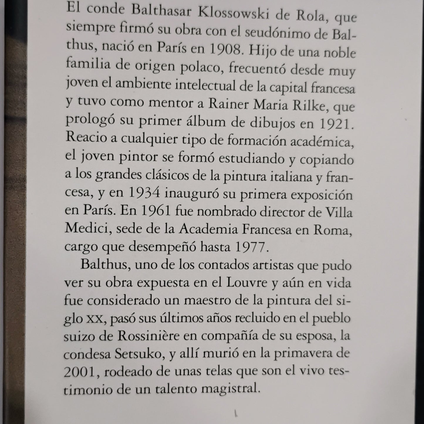 Balthus. Memorias. La voz de un genio de la pintura