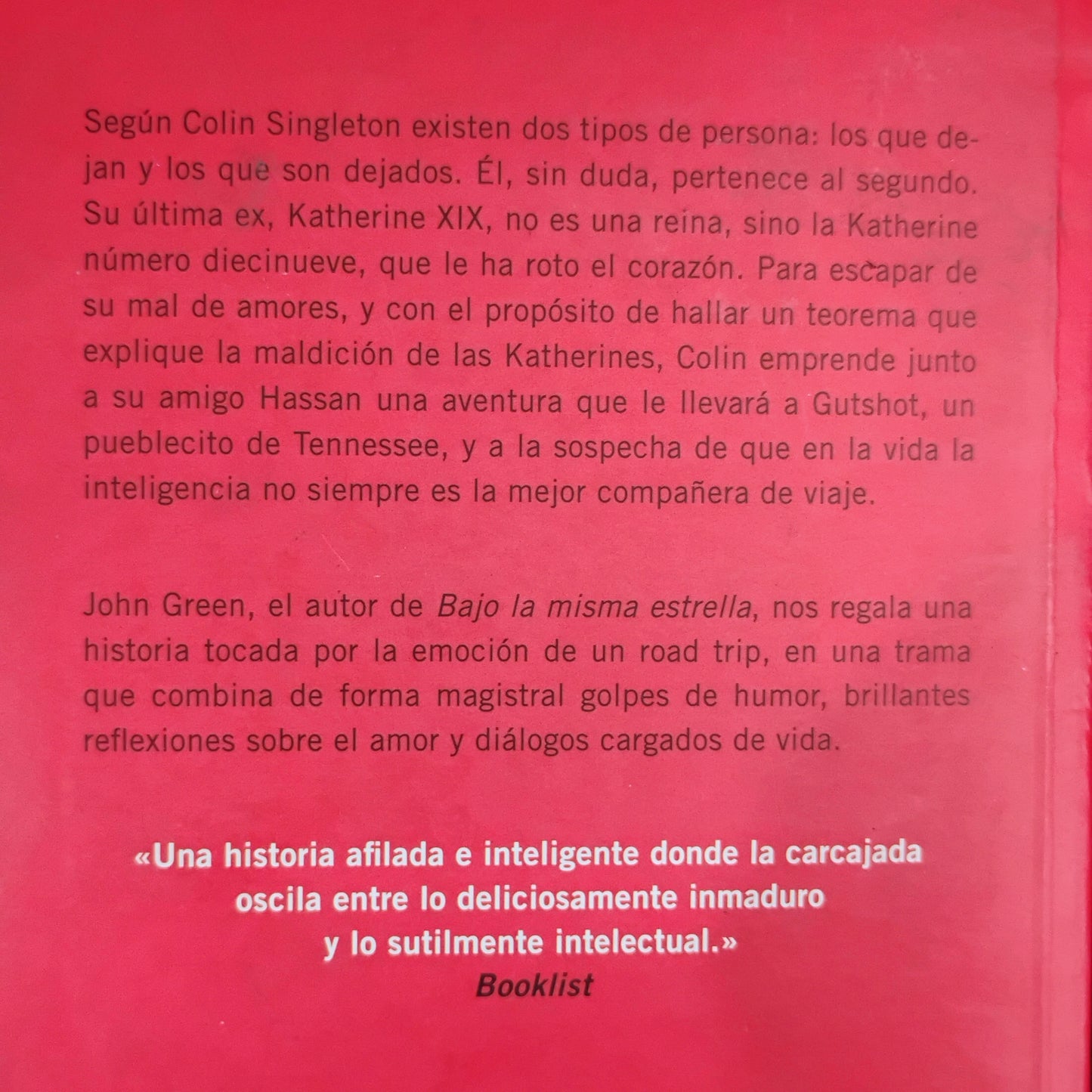 El teorema de Katherine - John Green
