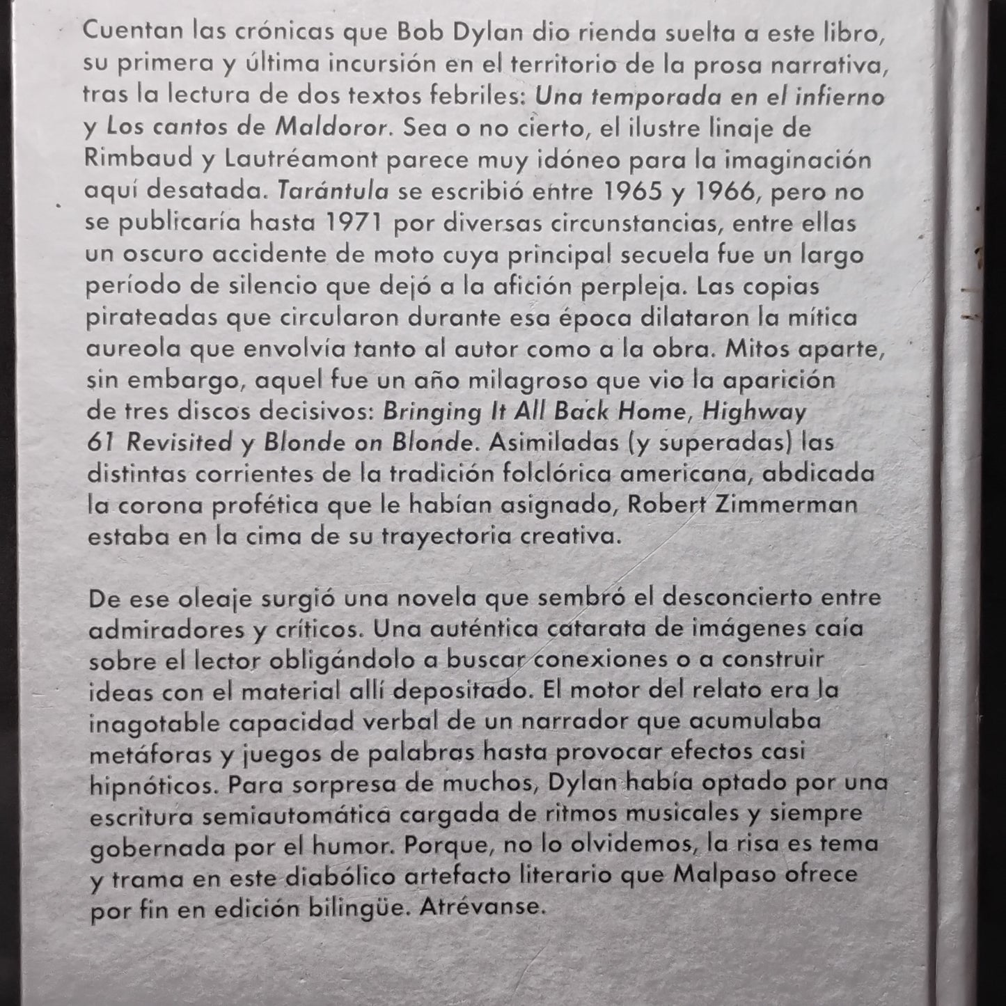Tarántula - Bob Dylan