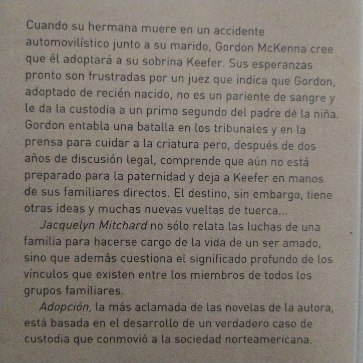 Adopción - Jacquelyn Mitchard
