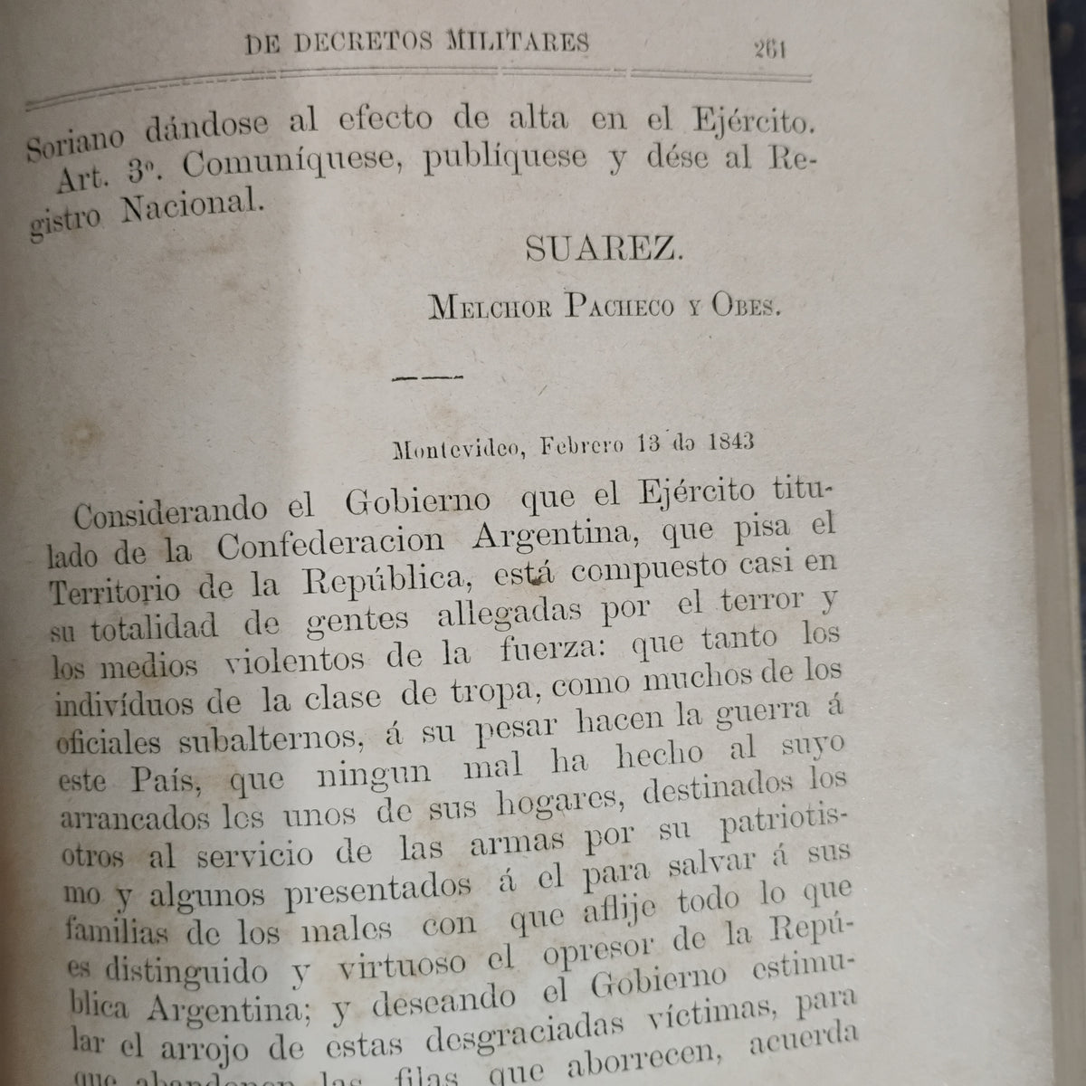 RECOPILACIÓN DE DECRETOS MILITARES (1828–1889) Tomo I - Coronel de Artillería Pedro de León (Compilador)
