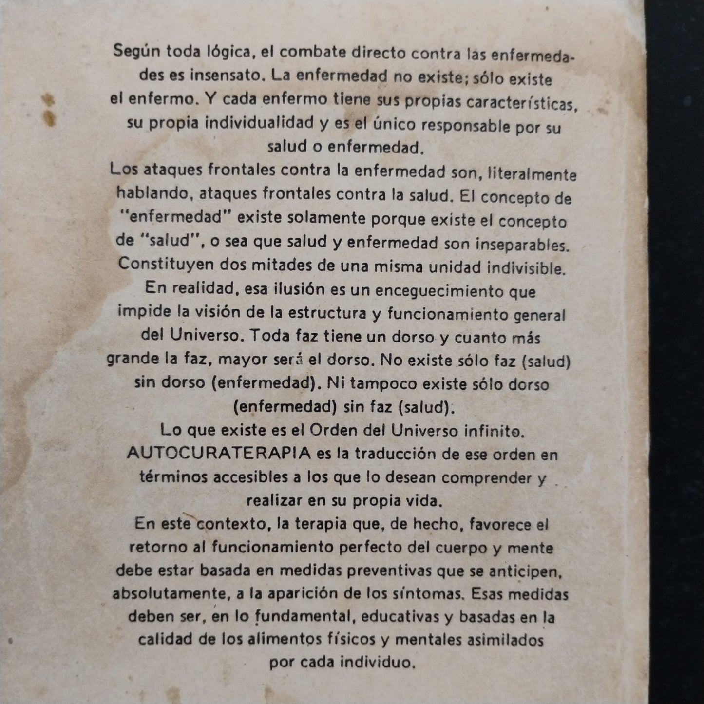 AUTOCUROTERAPIA . Transformación Homeostática por el tratamiento independiente. - Tomio Kikuchi