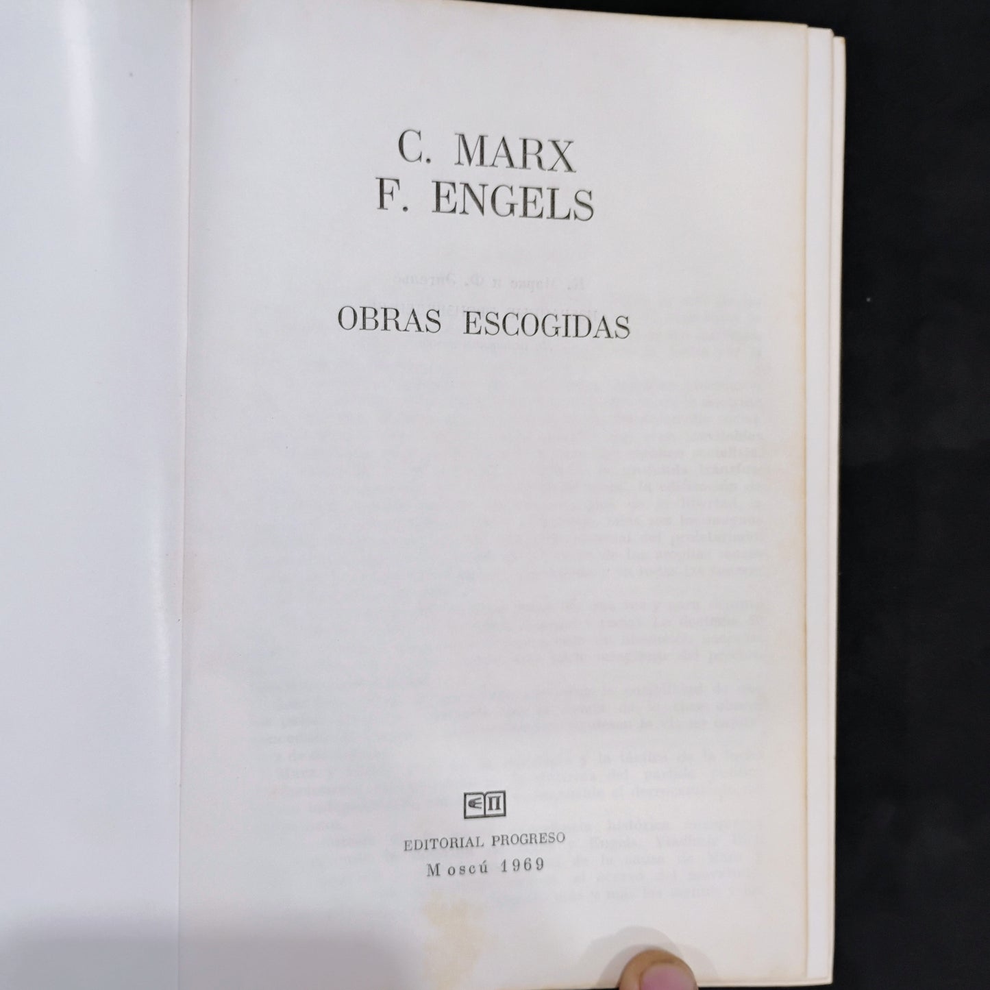 C. Marx, F. Engels Obras escogidas