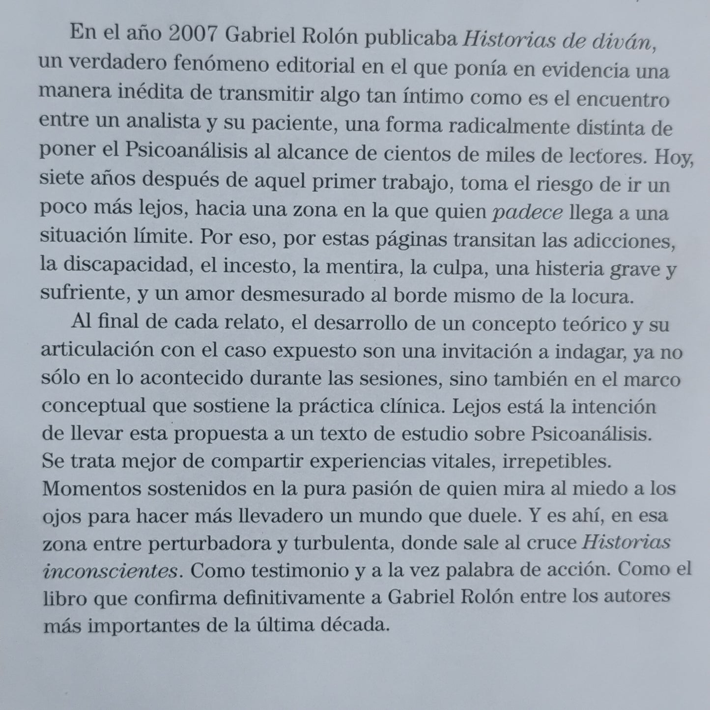 Historias inconscientes (vidas al límite) - Gabriel Rolón