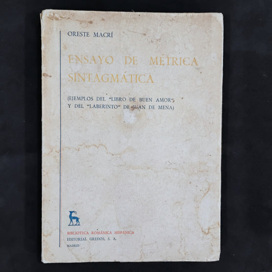 Ensayo de métrica sintagmàtica - Orestes Macri