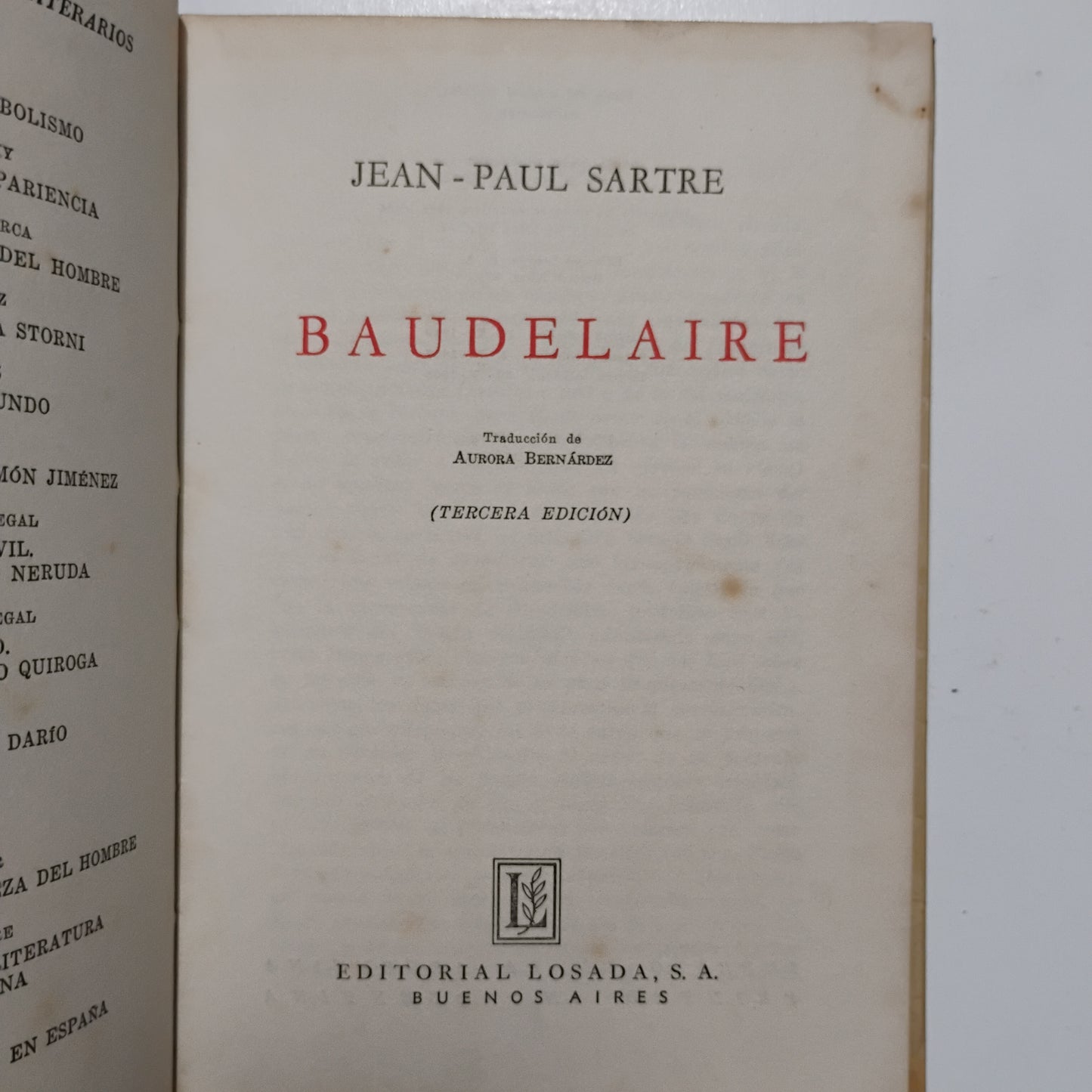 Baudelaire - Jean Paul Sartre