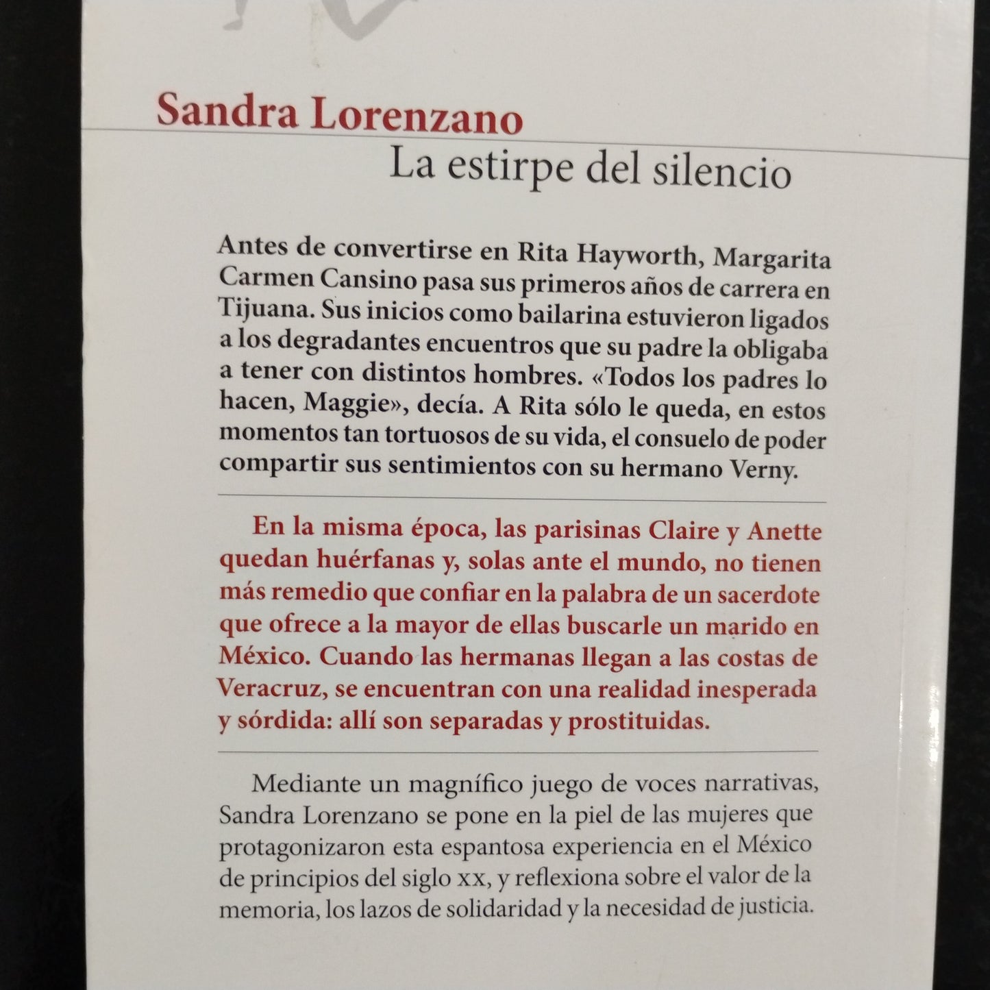 La estirpe del silencio - Sandra Lorenzano