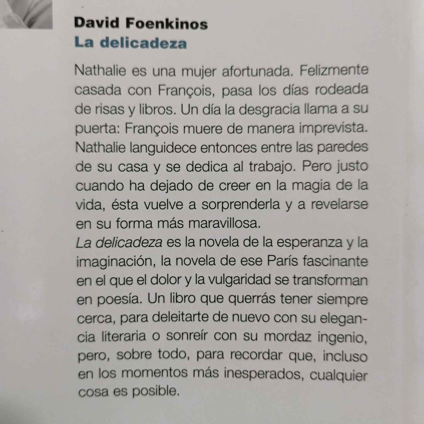 La delicadeza - David Foenkinos