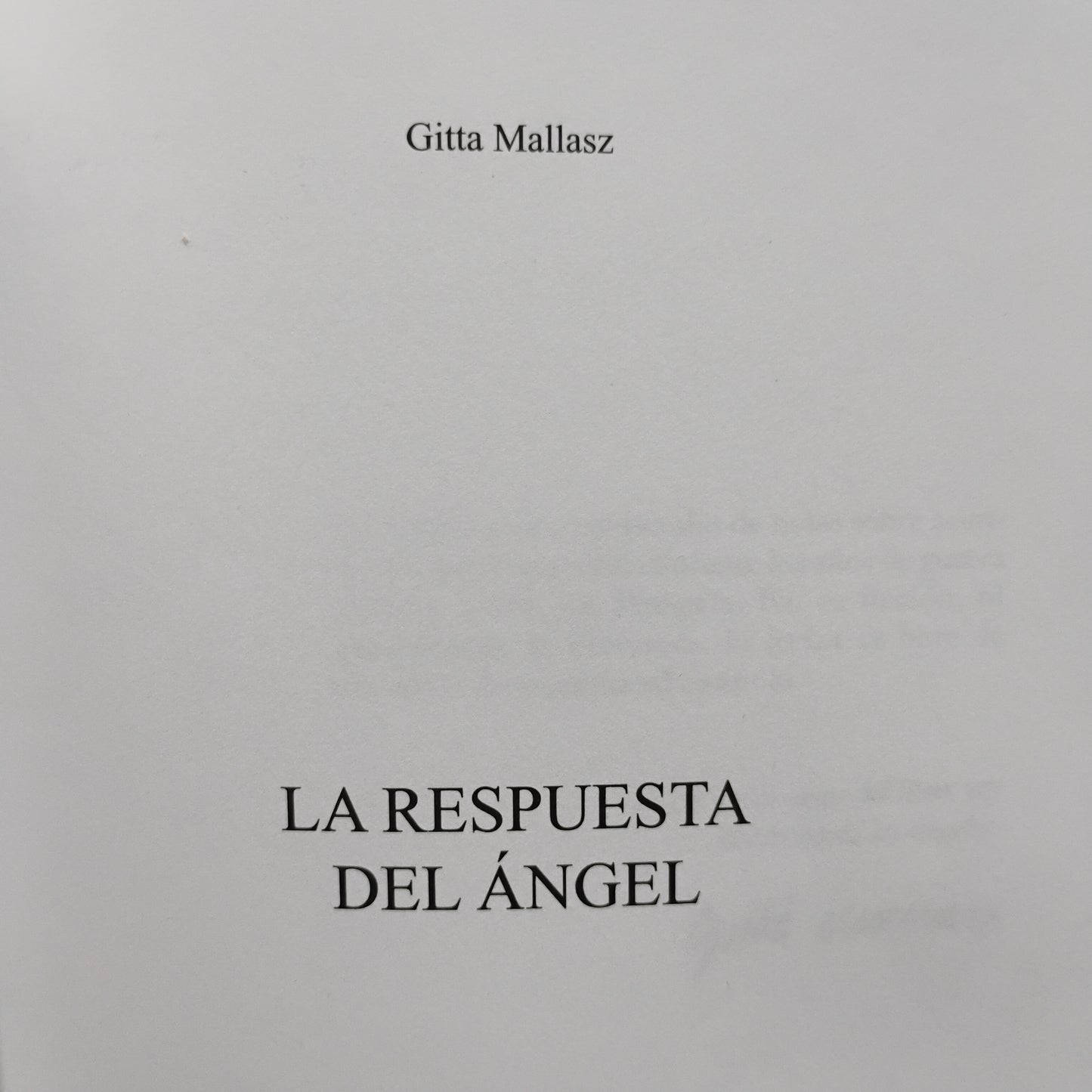 La respuesta del ángel - Gitta Mallasz