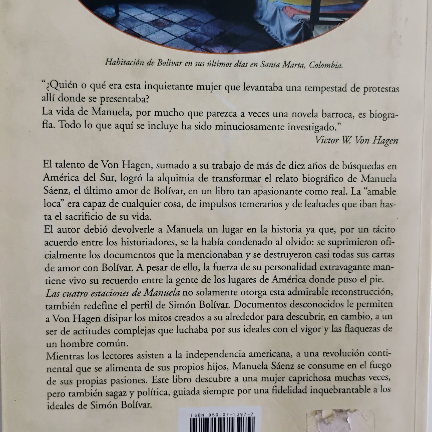Las cuatro estaciones de Manuela. Los amores de Manuela Saenz y Simón Bolívar - Victor W. Von Hagen