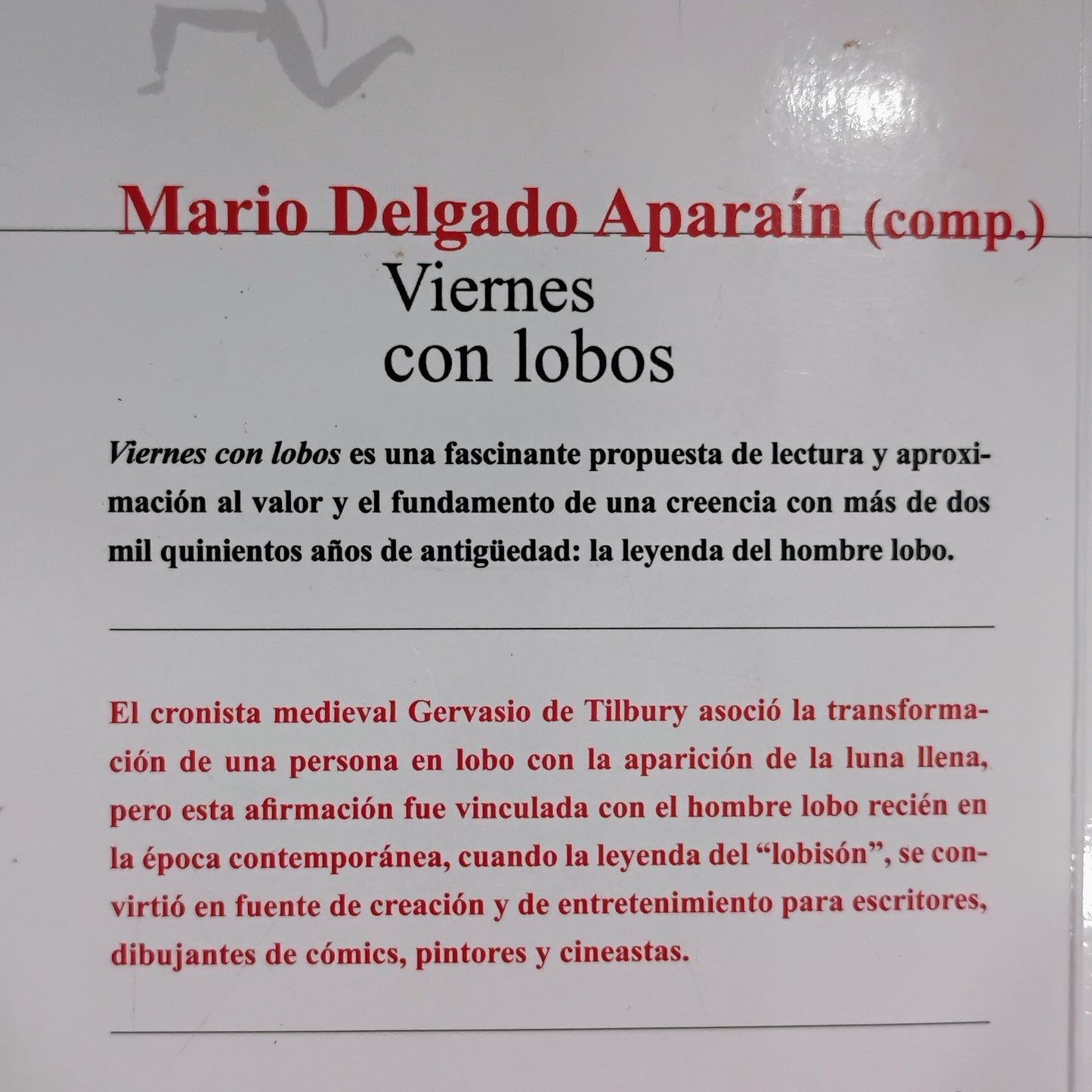 Viernes con lobos. Antología de cuentos con lobisones - Mario Delgado Aparaín (Comp.)