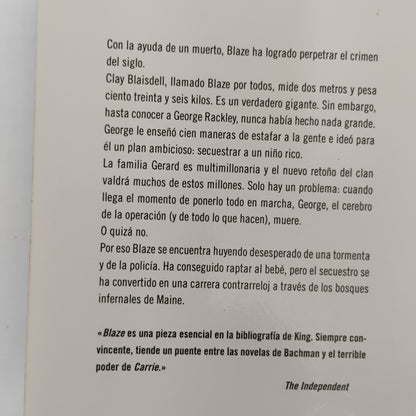 Blaze - Stephen King bajo el seudónimo de Richard Bachman