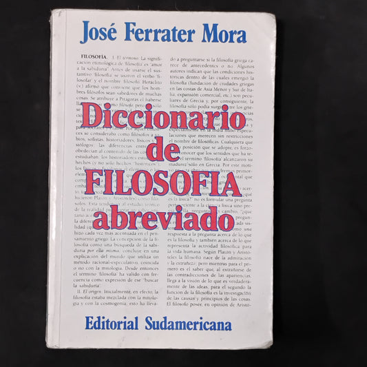 Diccionario de Filosofía abreviado José Ferrater Mora