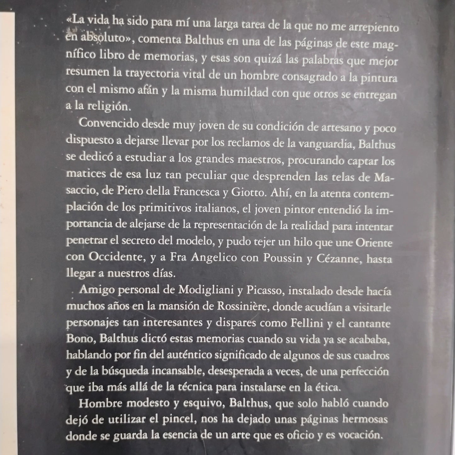 Balthus. Memorias. La voz de un genio de la pintura