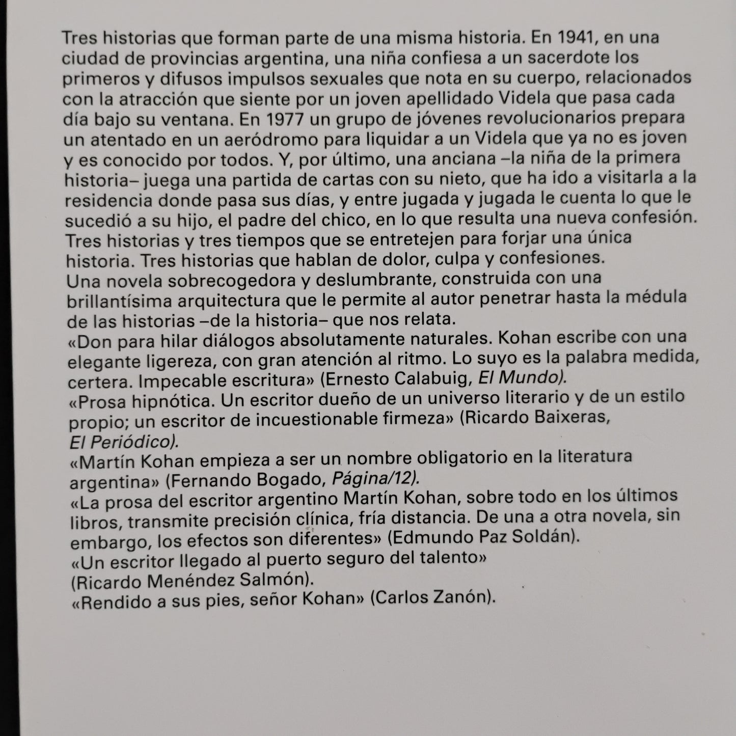 Confesión - Martín Kohan