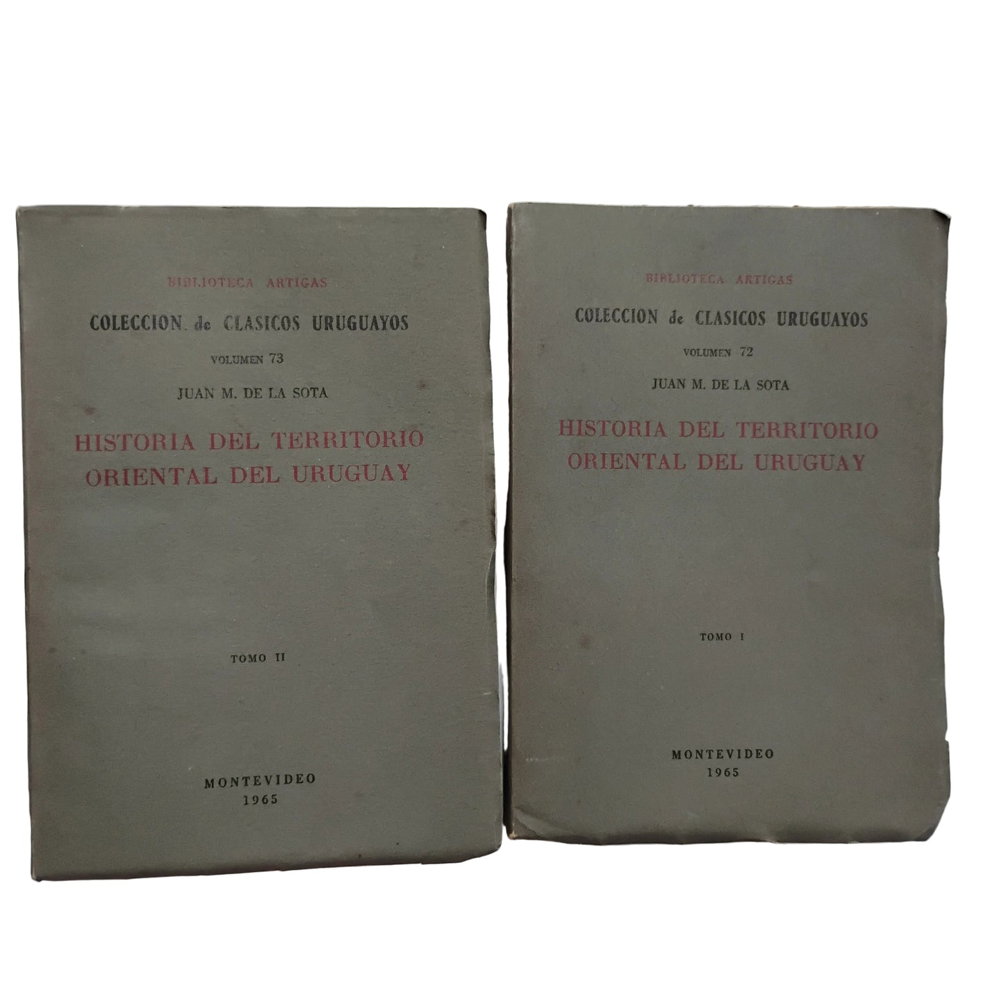 HISTORIA DEL TERRITORIO ORIENTAL DEL URUGUAY (2 tomos) - Juan M. De la Sota