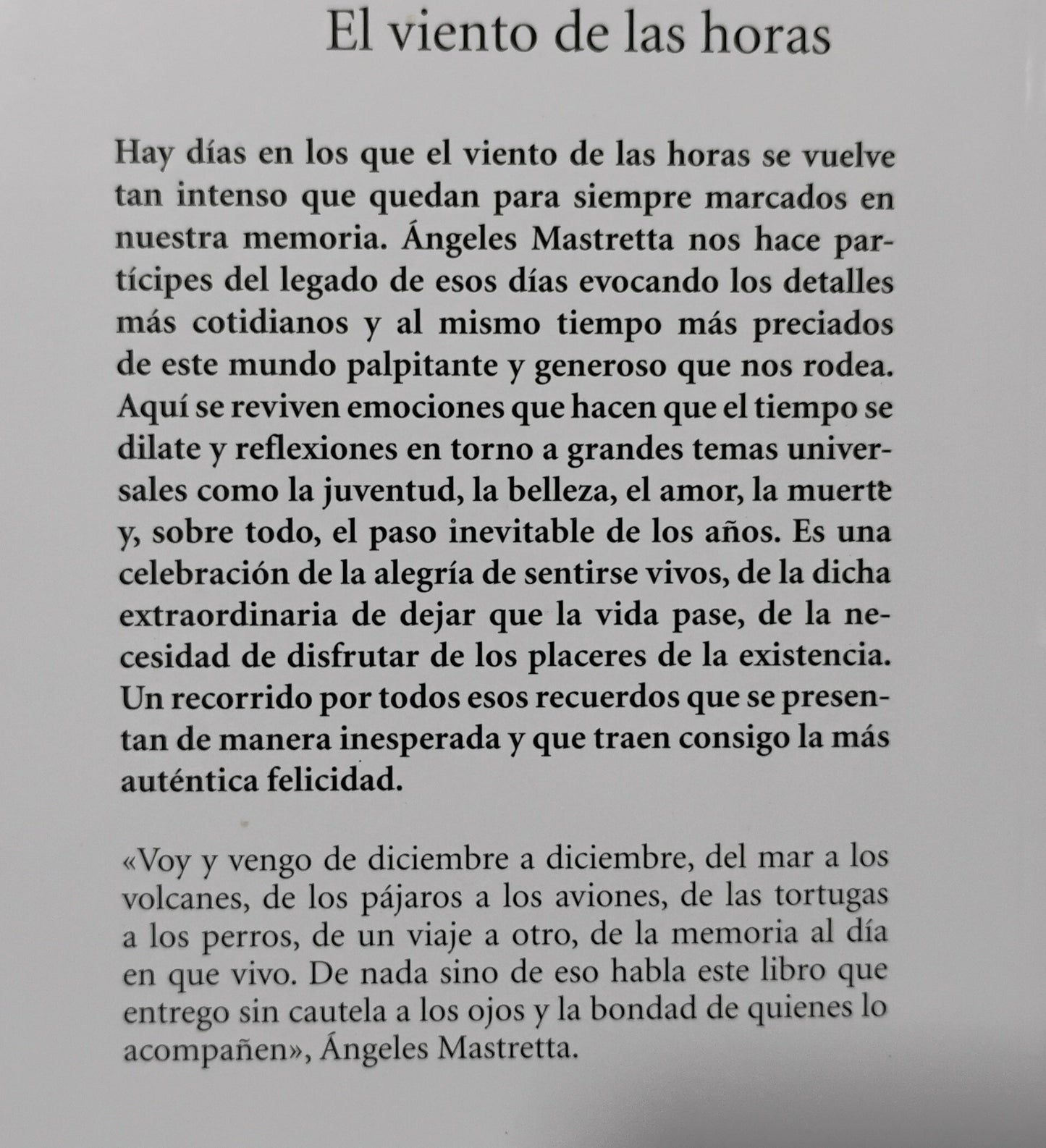 EL VIENTO DE LAS HORAS - Ángeles Mastretta