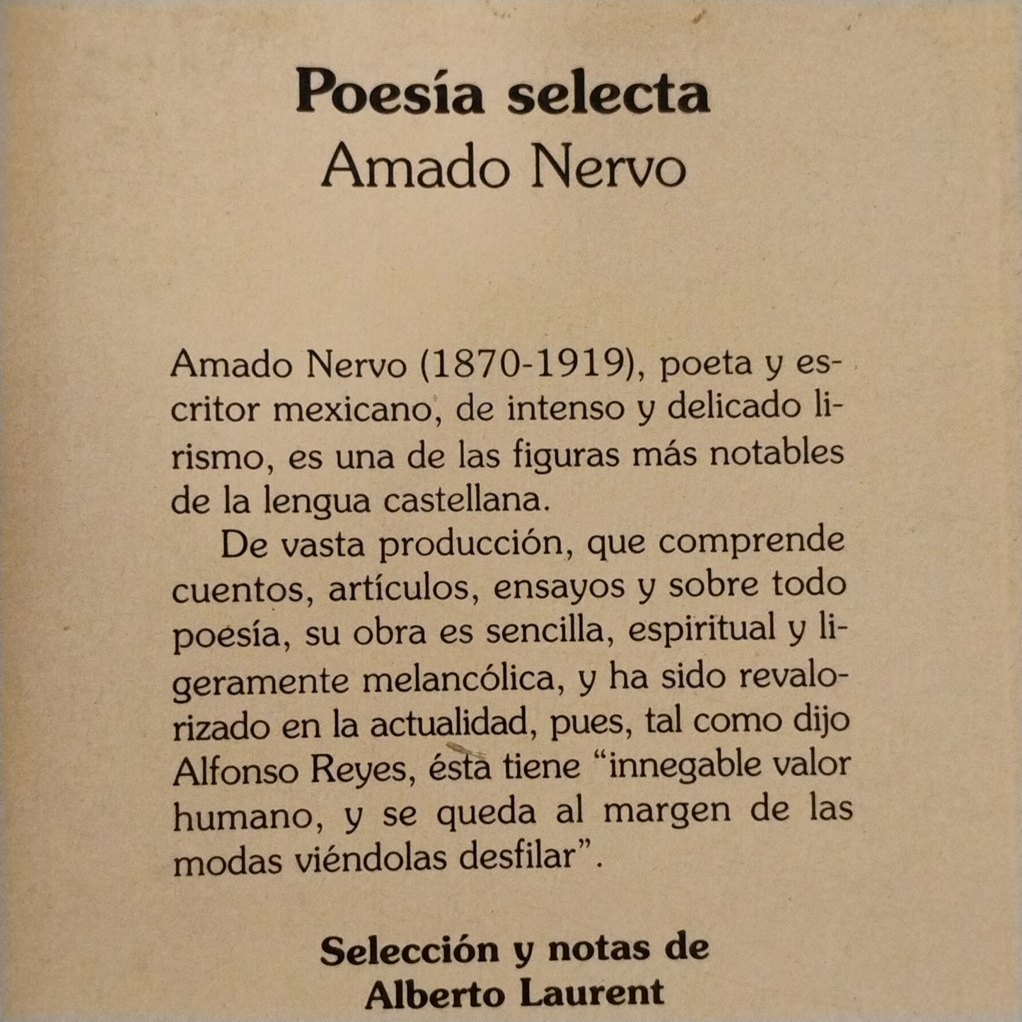 Poesía selecta - Amado Nervo