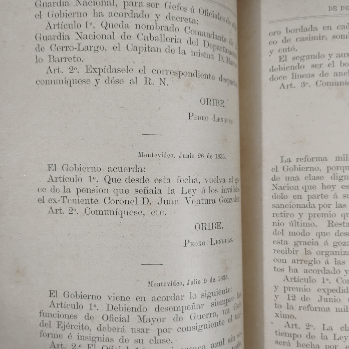 RECOPILACIÓN DE DECRETOS MILITARES (1828–1889) Tomo I - Coronel de Artillería Pedro de León (Compilador)