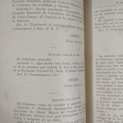 RECOPILACIÓN DE DECRETOS MILITARES (1828–1889) Tomo I - Coronel de Artillería Pedro de León (Compilador)