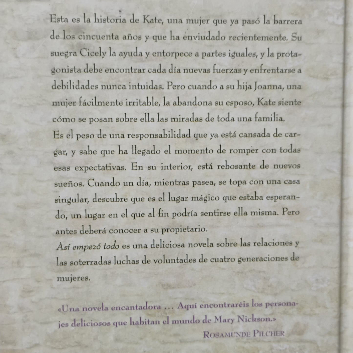 Así empezó todo - Mary Nickson