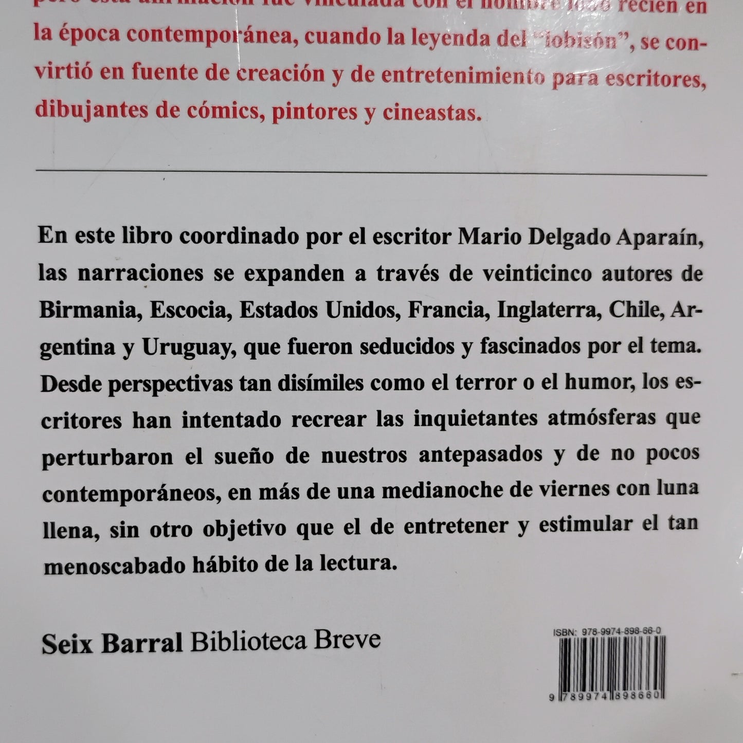 Viernes con lobos. Antología de cuentos con lobisones - Mario Delgado Aparaín (Comp.)