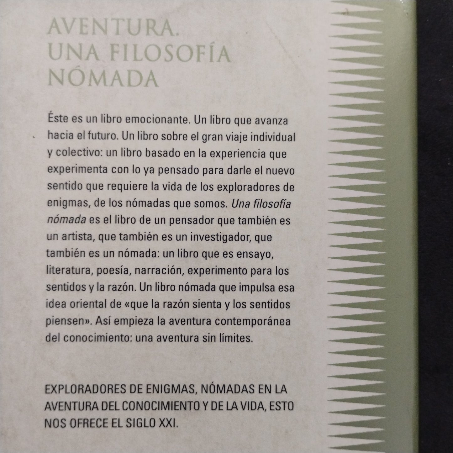 Aventura. Una filosofía nómada. - Rafael Argullol