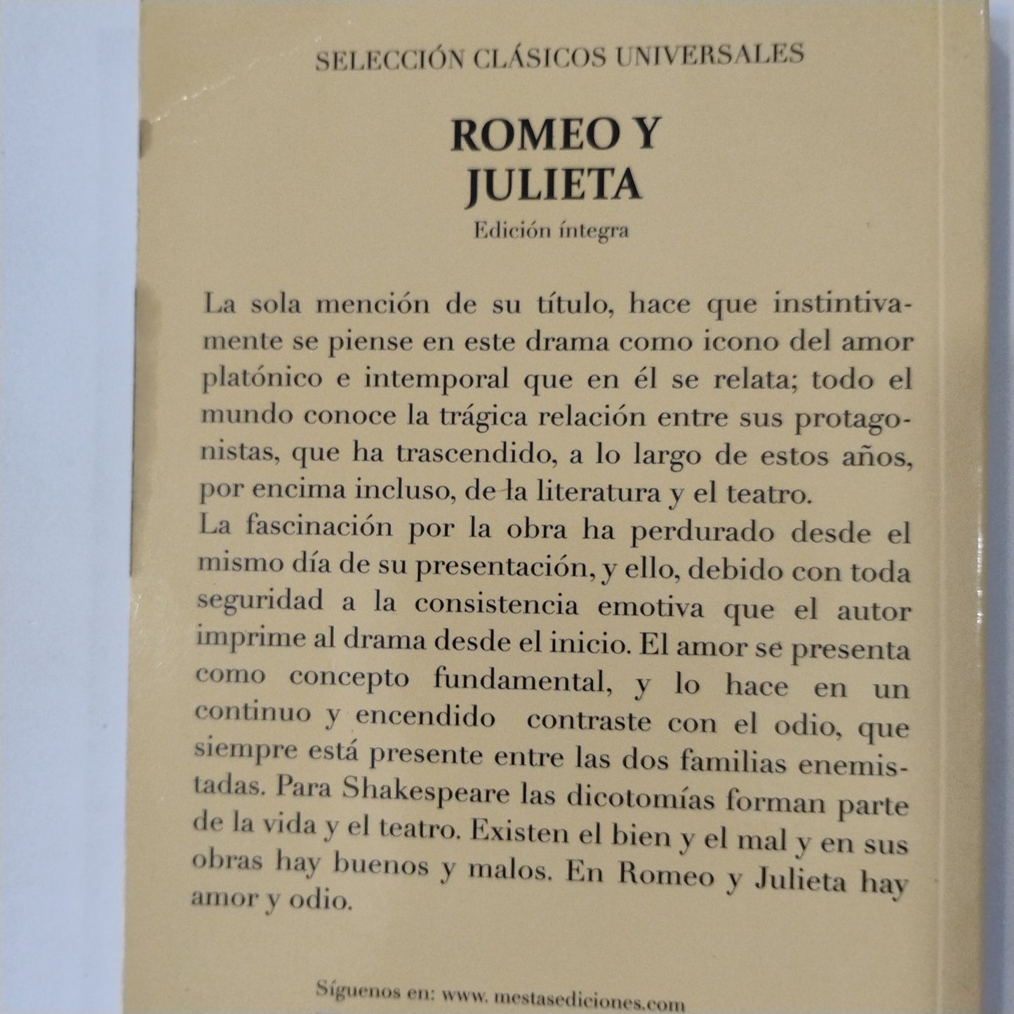 Romeo y Julieta - William Shakespeare