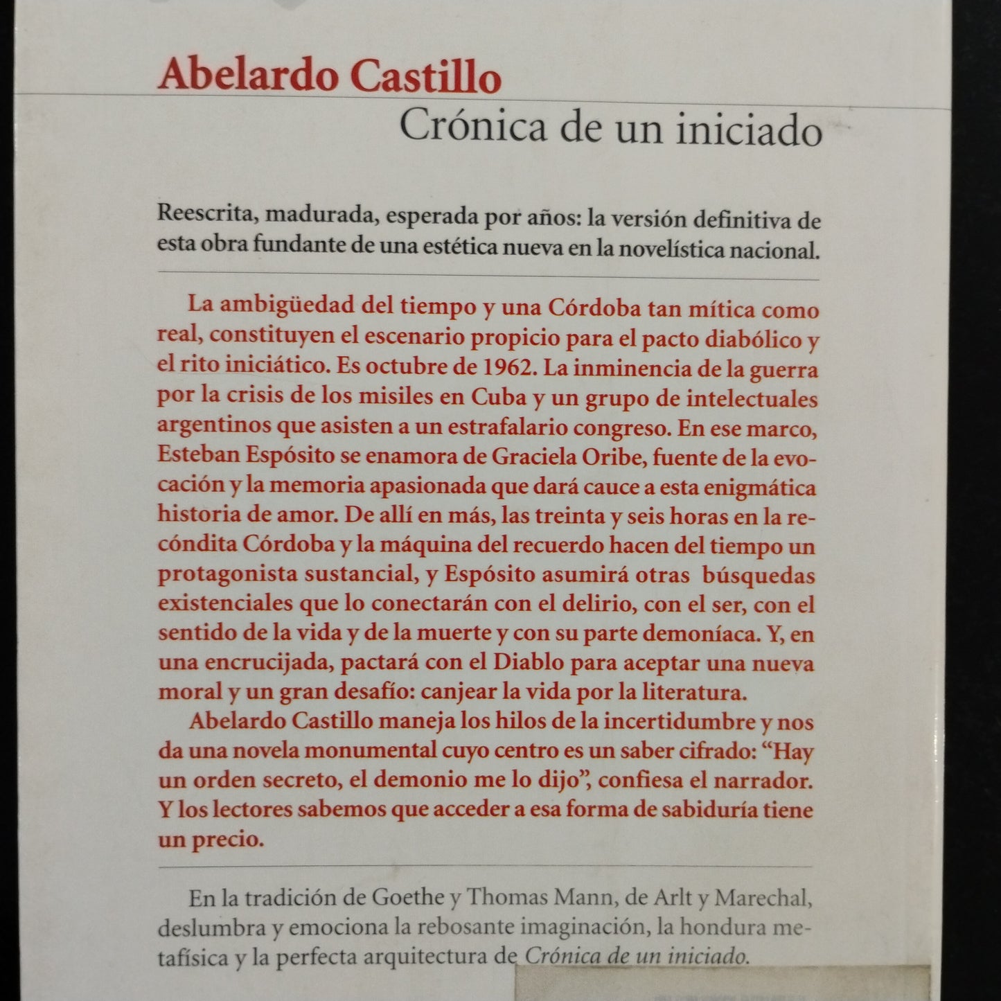Crónica de un iniciado - Abelardo Castillo