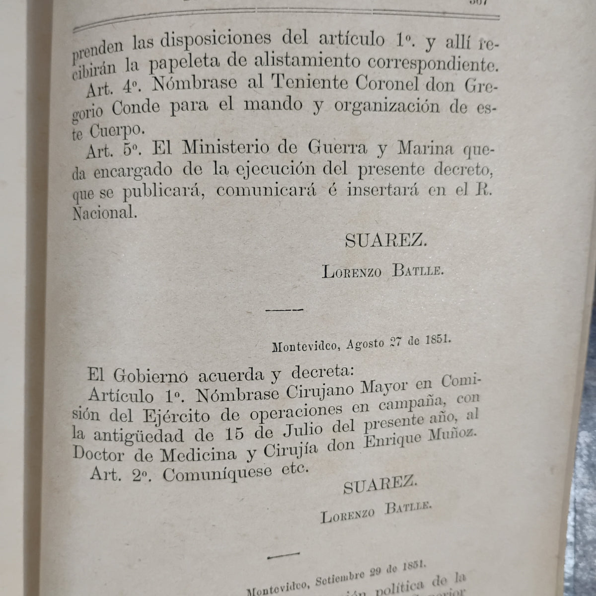 RECOPILACIÓN DE DECRETOS MILITARES (1828–1889) Tomo I - Coronel de Artillería Pedro de León (Compilador)