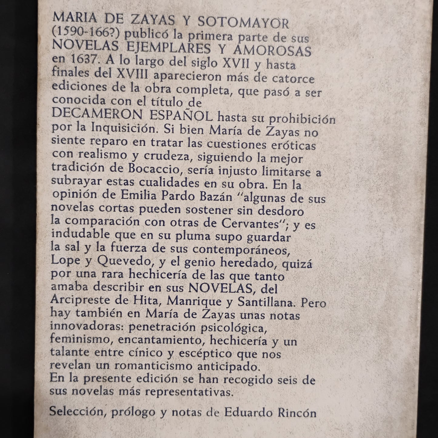Novelas ejemplares y amorosas o Decameron español - María de Zayas y Sotomayor