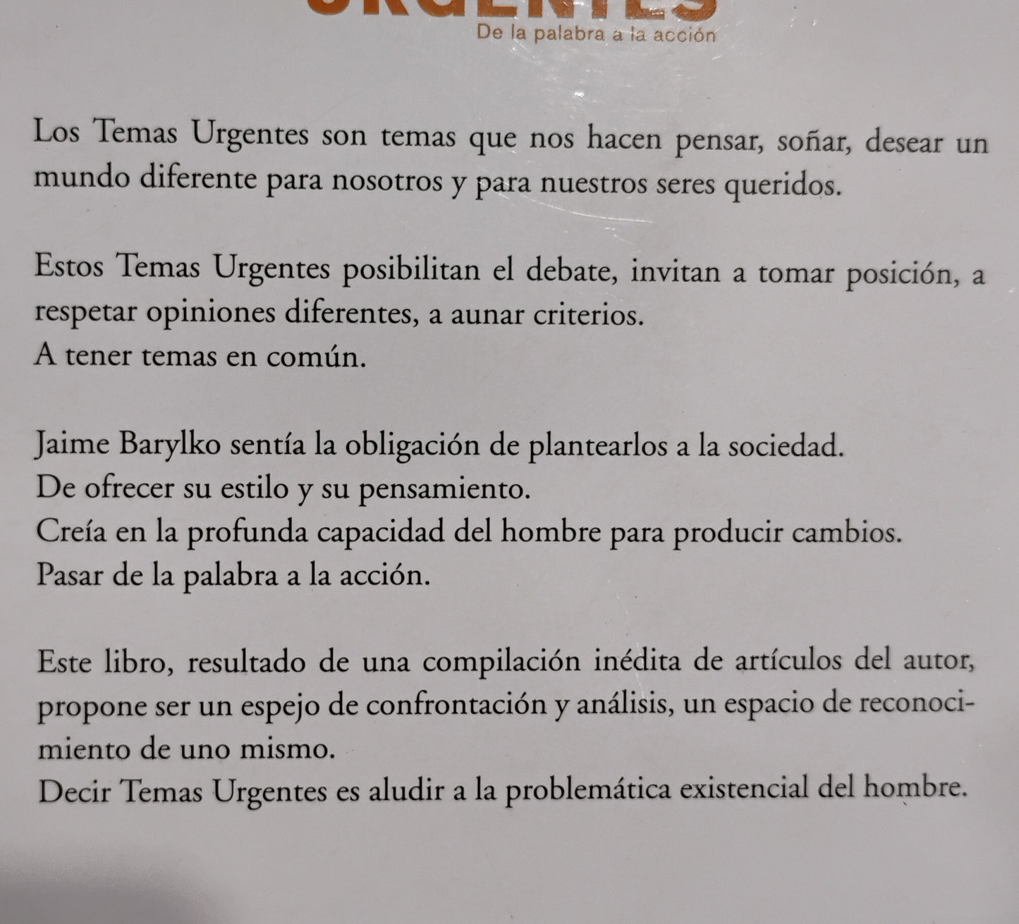 Asuntos urgentes - Jaime Barylko