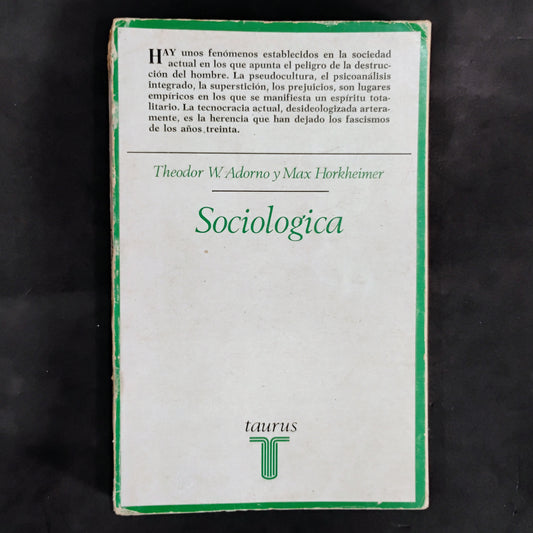 Sociologica - Theodore Adorno, Max Horkheimer